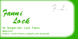 fanni lock business card